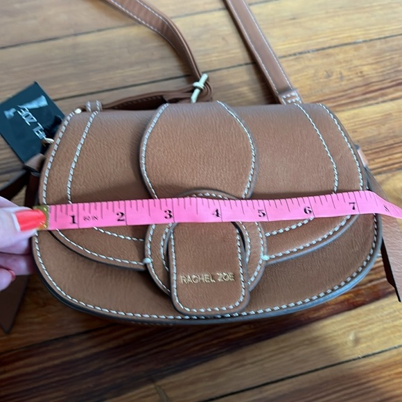 Rachel Zoe Edessi Brown Saddle Crossbody Bag with Equestrian Design - Picture 12 of 13